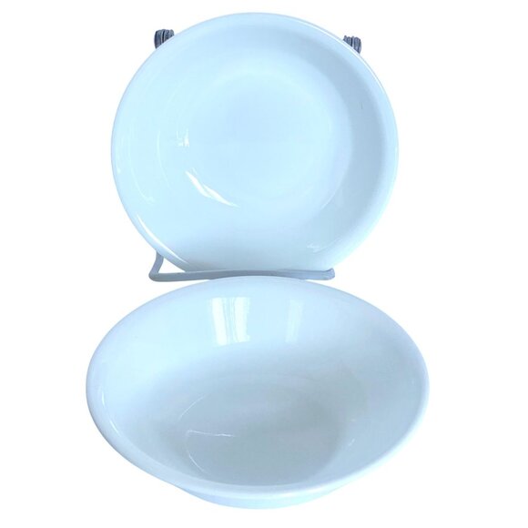Corelle Vitrelle Winter Frost White Dessert Bowls Set Of 2 Made in USA - Picture 1 of 5
